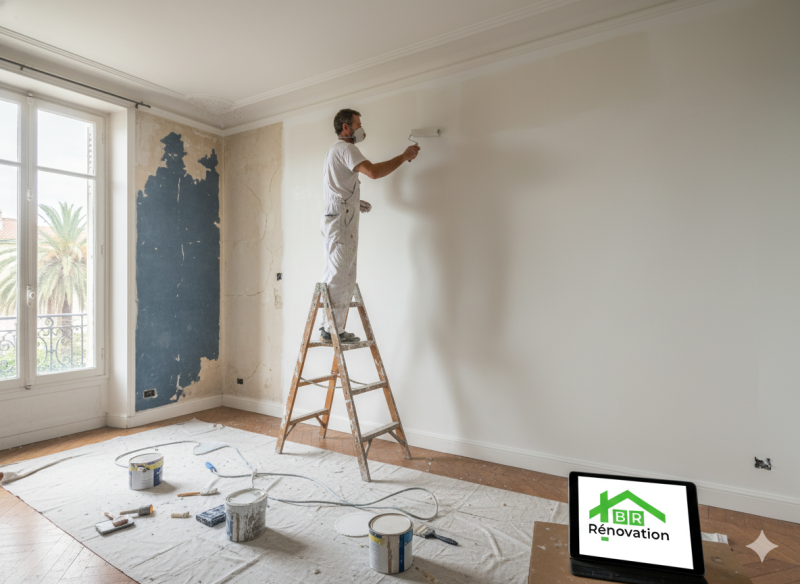 Quel prix prévoir pour repeindre les murs intérieurs et les plinthes d’un appartement ancien de plus de 50m carré  à Saint-Laurent-du-Var ?
